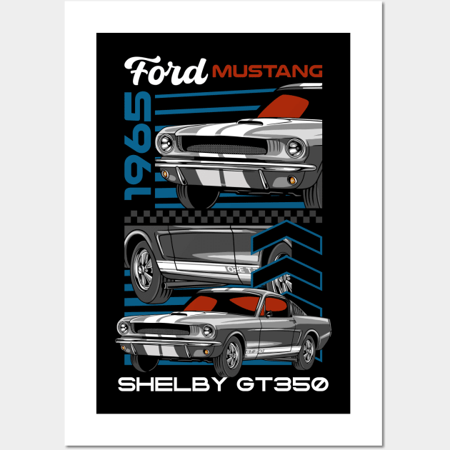 Iconic Mustang GT350 Car Wall Art by milatees